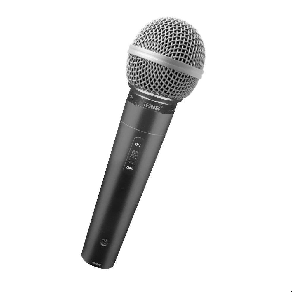 Microfone Profissional Lelong Com Cabo De 5m Preto Le903