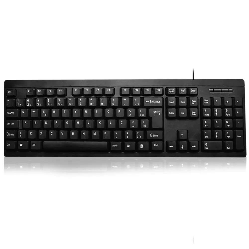 Teclado com Fio Usb 2.0 ABNT2 para PC e Notebook KNUP - KP-TE148