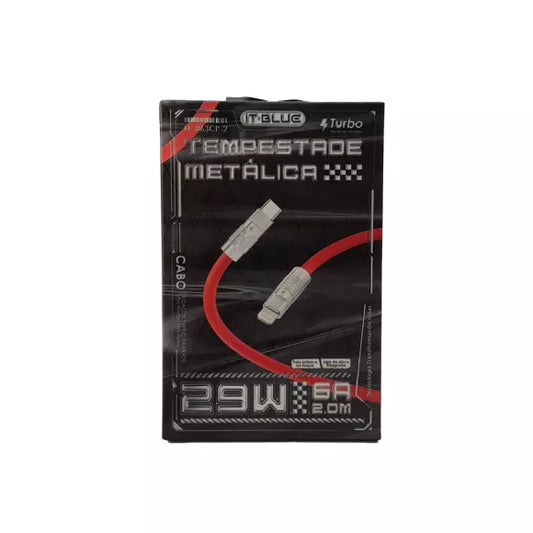 CABO IPHONE TIPO C 2 METROS 29W 6A LE863CP-2