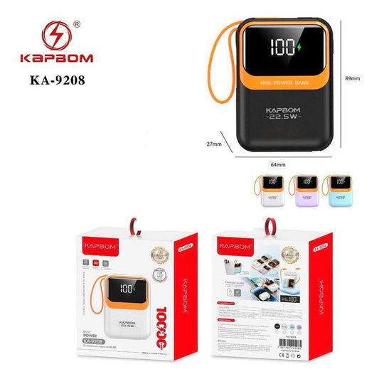 POWER BANK BATERIA PORTATIL 10.000MAH 22.5W KAPBOM KA9208