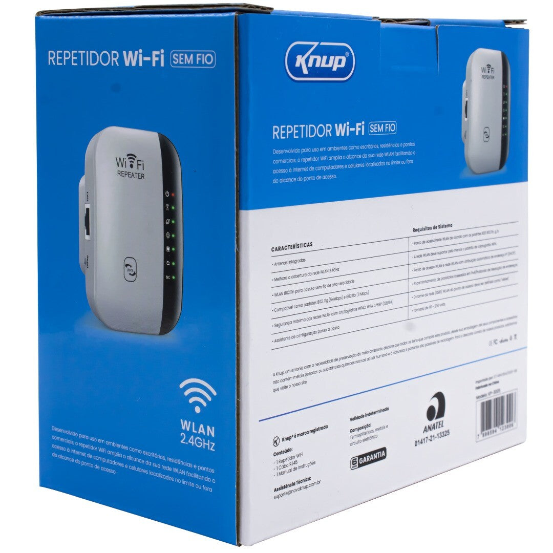 Repetidor de WIFI Wireless Sem fio 300M Knup KAX331