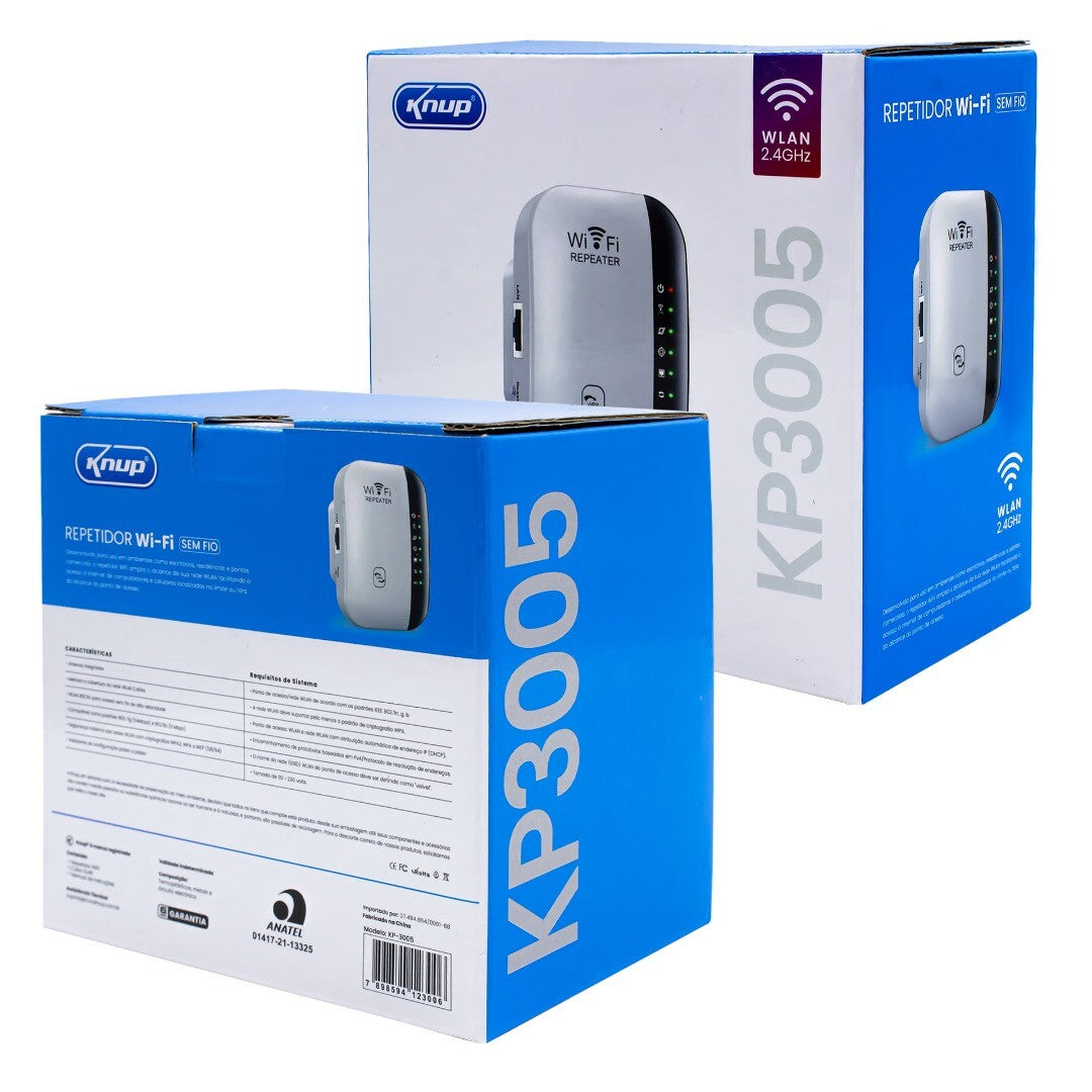 Repetidor de WIFI Wireless Sem fio 300M Knup KAX331