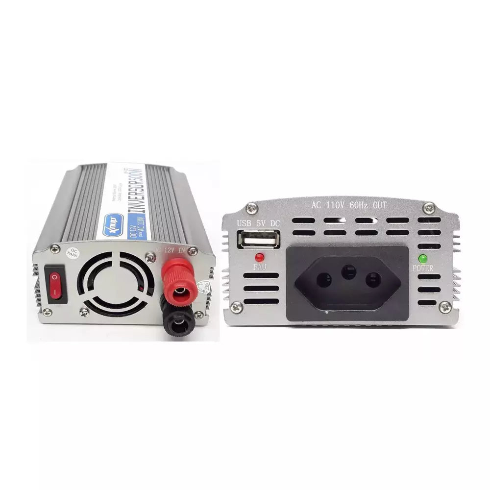 Inversor Veicular de Energia Com Usb 500w De 12v Para 110v Knup KP-507