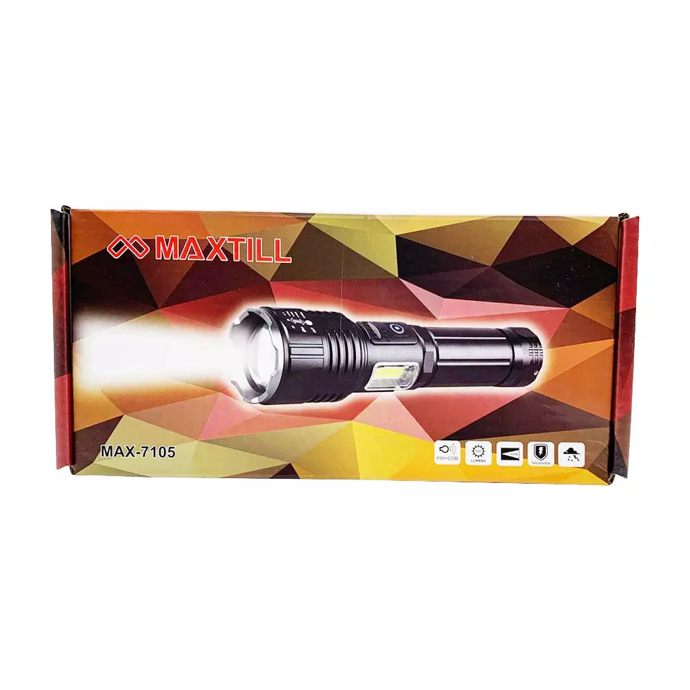 LANTERNA TATICA DE LED MAXTILL RECARREGAVEL MAX 7105