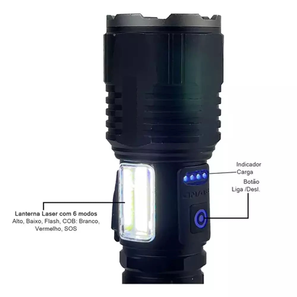 LANTERNA TATICA DE LED MAXTILL RECARREGAVEL MAX 7105