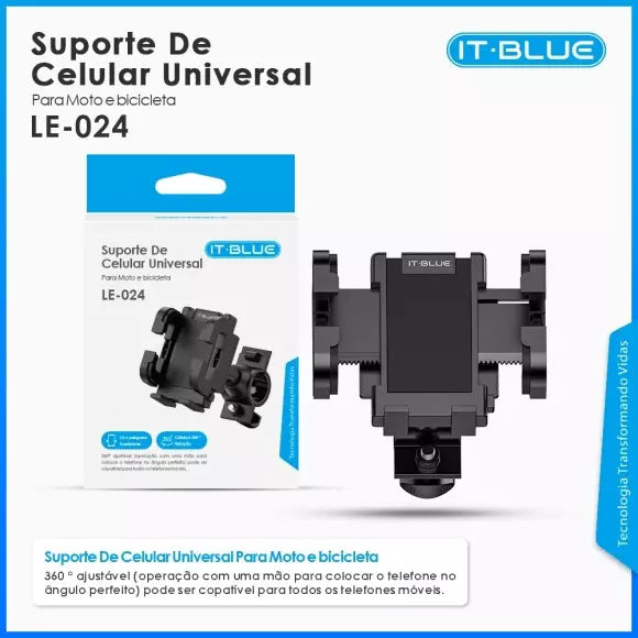 Suporte De Celular Para Moto Ou Bicicleta Le-024 Ite-blue