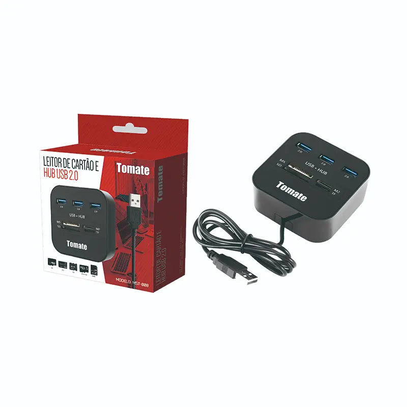 Leitor De Cartão Hub Usb2.0 Mst-008 C/7 Portas