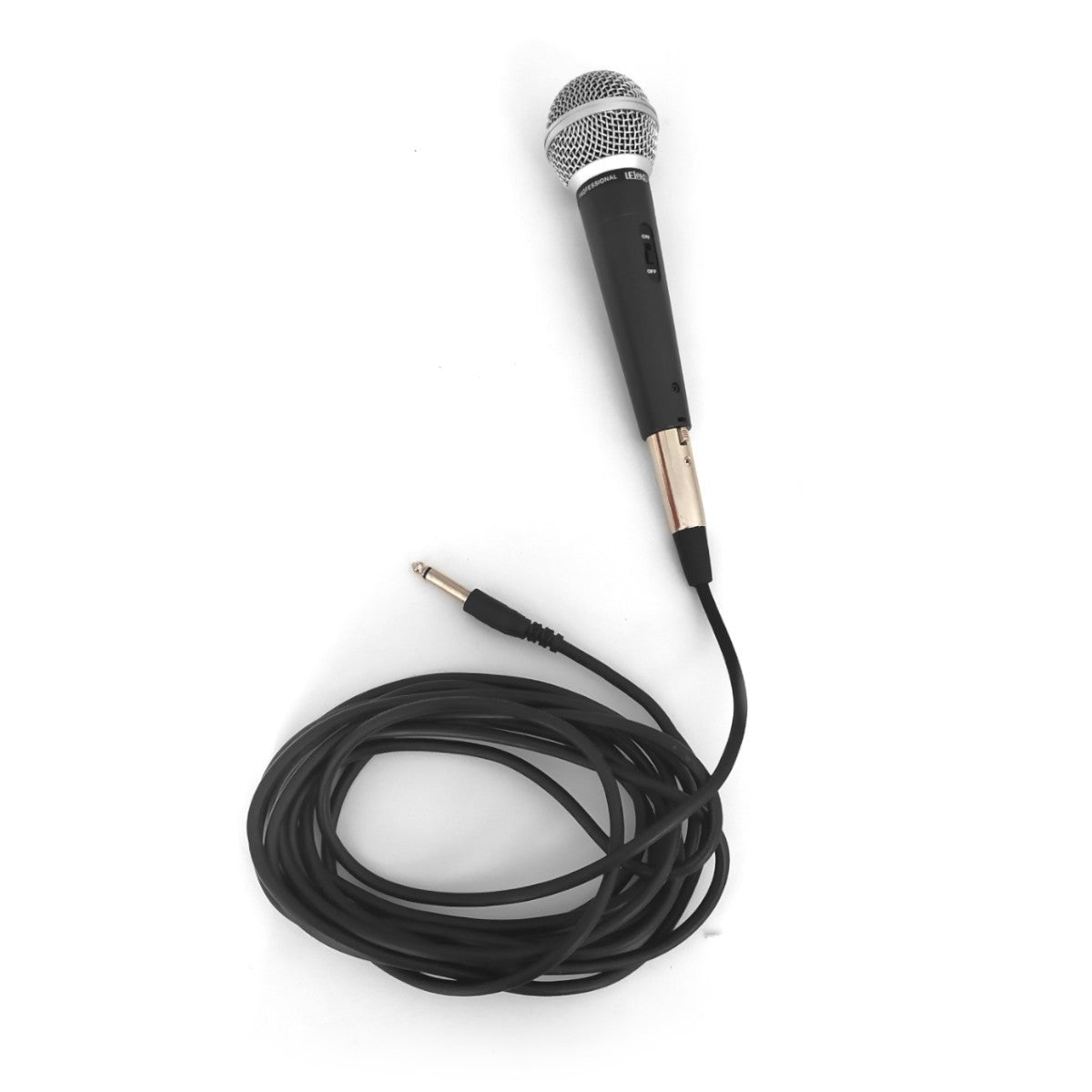 Microfone Profissional Lelong Com Cabo De 5m Preto Le903