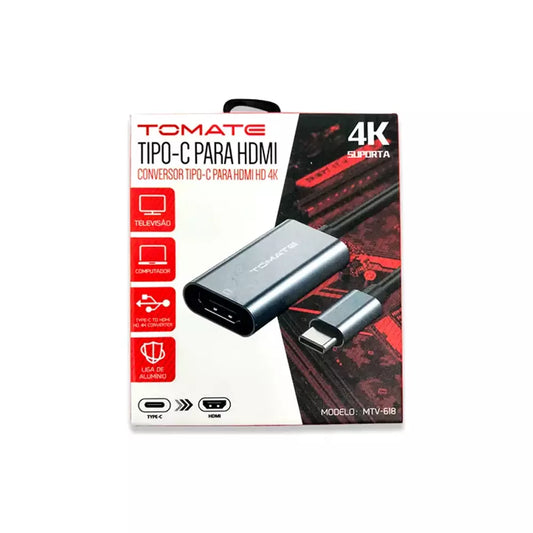 ADAPTADOR TYPE C PARA HDMI 4K TOMATE MTV618