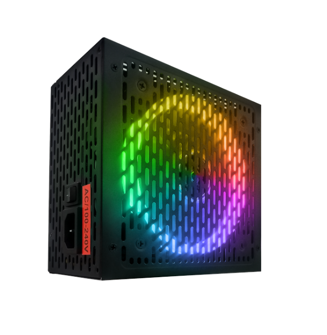 Fonte BRX Rainbow RGB, 850W, 80 Plus Bronze, PFC Ativo, Bivolt Automatica