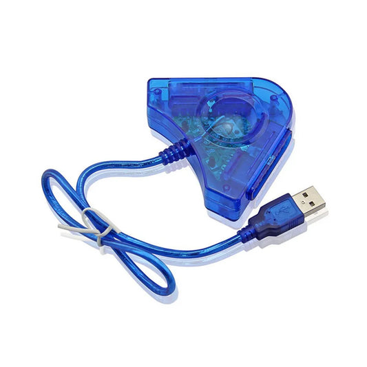 Adaptador Duplo Usb Para Controles Ps2 E Ps1 Ligue No Pc
