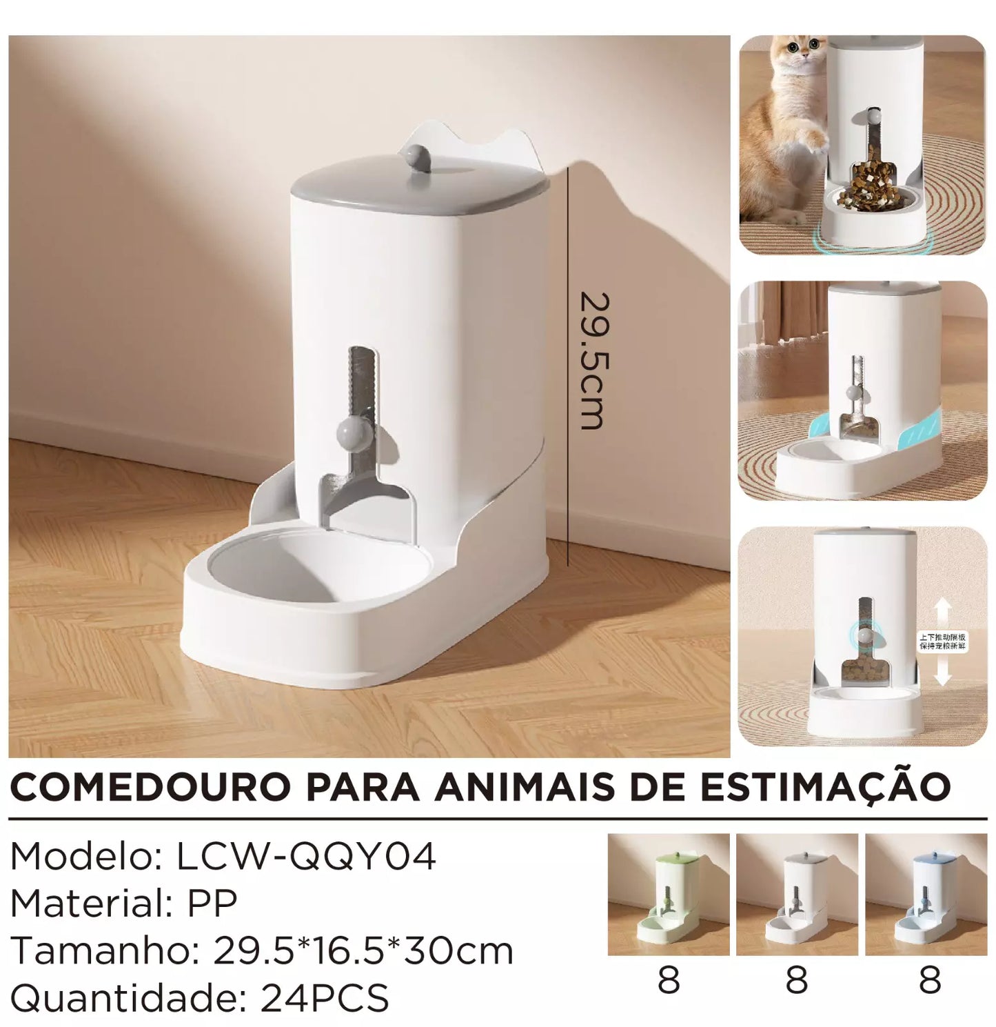 Comedor De Racao Automatico Gato E Cachorro