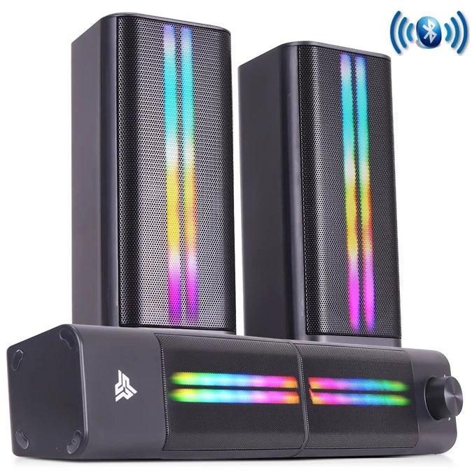 Caixa De Som Gamer Bluetooth Computador Pc Led Rgb 10w Usb RO819