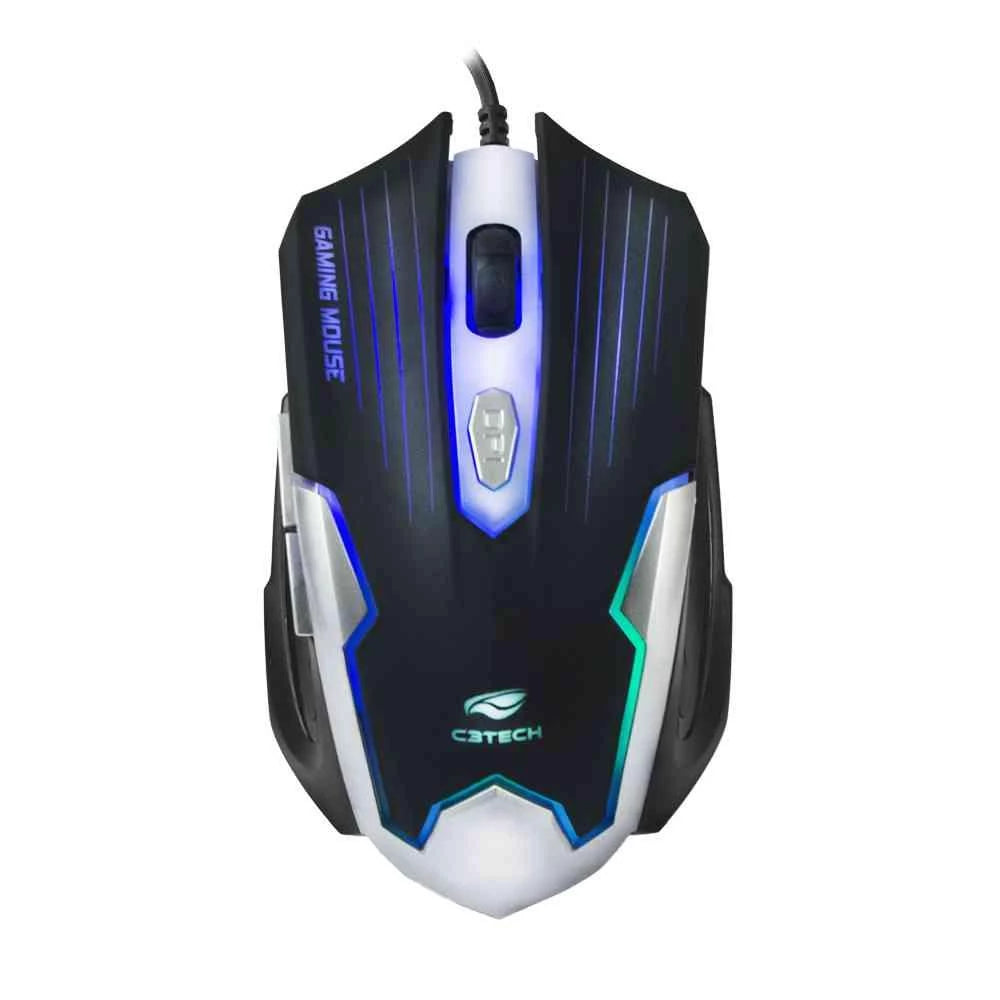 Mouse Gamer USB C3Tech MG-11BSI Preto/Prata