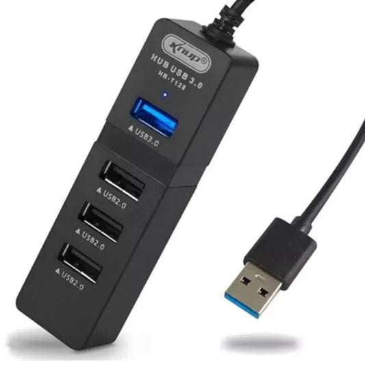 Hub Knup, USB 3.0 e USB 2.0, 4 Portas - hb-t128