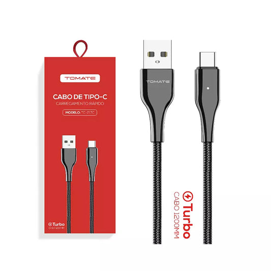 CABO TIPO C TOMATE PONTA DE FERRO 1.20CM TC217C
