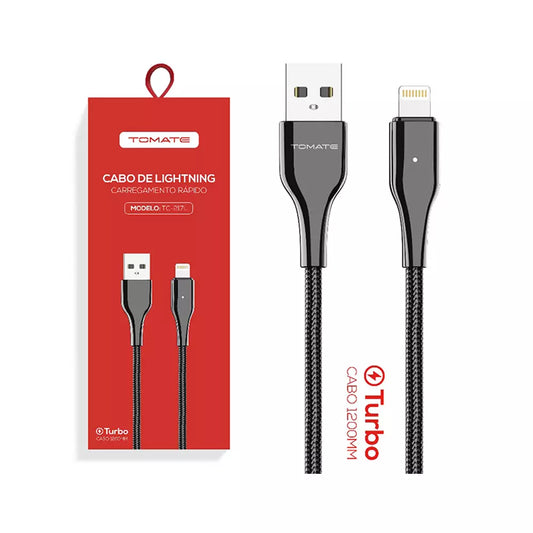 CABO USB IPHONE TOMATE PONTA DE FERRO 1.20CM TC217L