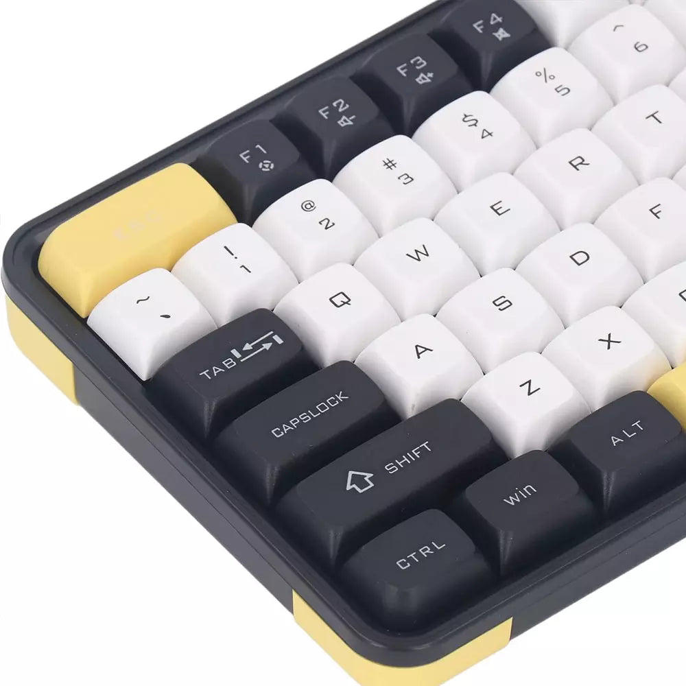 KIT Teclado E Mouse Sem Fio Bluetooth Wireless 2.4GHZ KNUP - KP-TE129 AMARELO