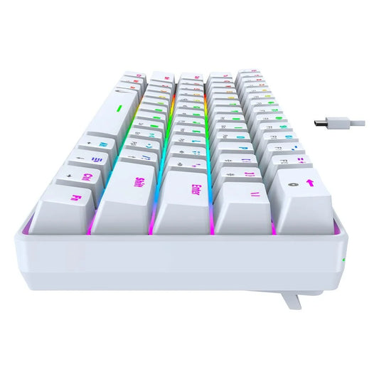 Teclado Mecânico Gamer Rise Mode GM1 White, RGB, Switch Outemu Brown