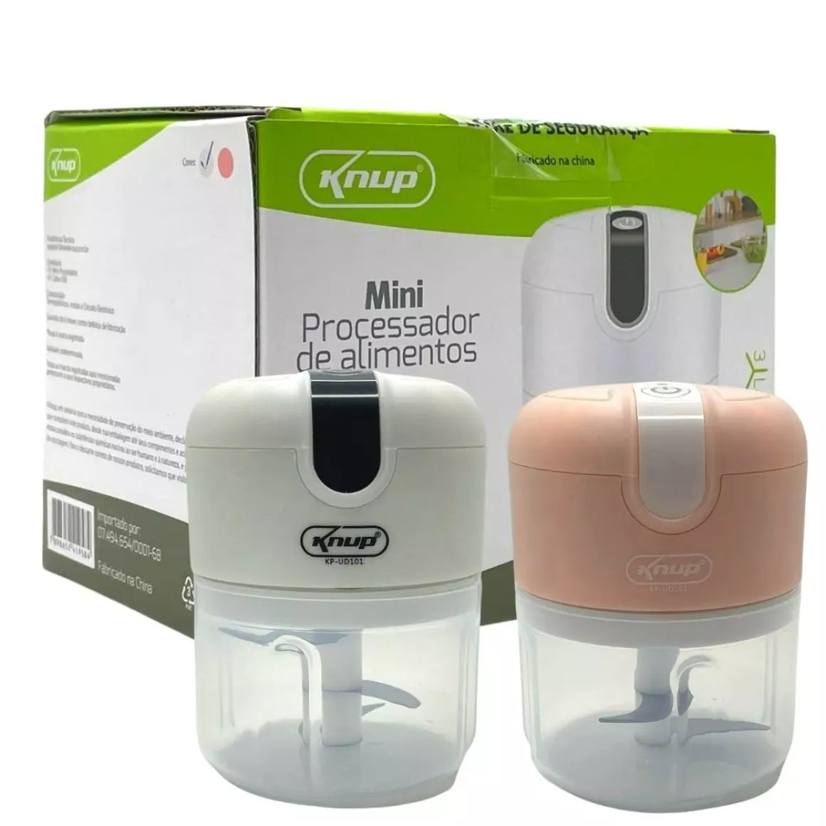 Mini Processador Alimentos Eletrico 250 Ml 3 Laminas Sem Fio
