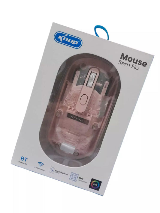 Mouse Sem Fio Recarregável Bluetooth 1600DPI KP-MU029 - Knup