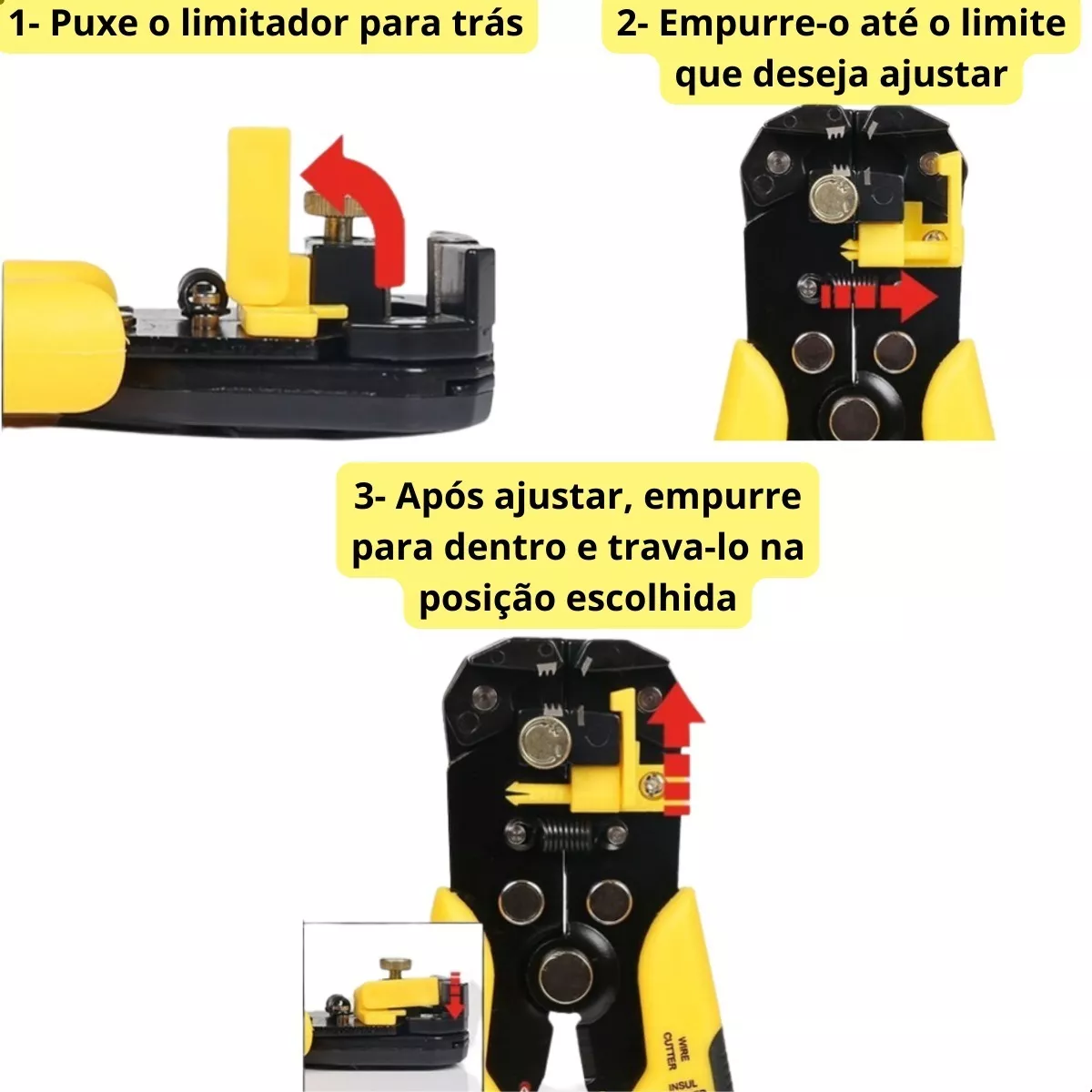 Alicate Desencapador E Crimpador Profissional Knup Reforçado