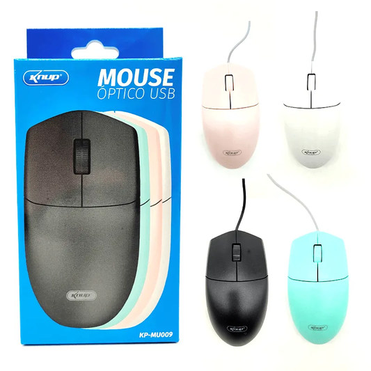 Mouse Óptico C/ Fio USB 1000dpi 3 Botões KP-MU009 Preto Knup - Preto