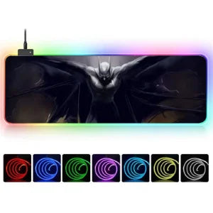 Mouse pad Gamer Grande RGB Luz de LED KP-S011 Antiderrapante Estampado Batman 80x30