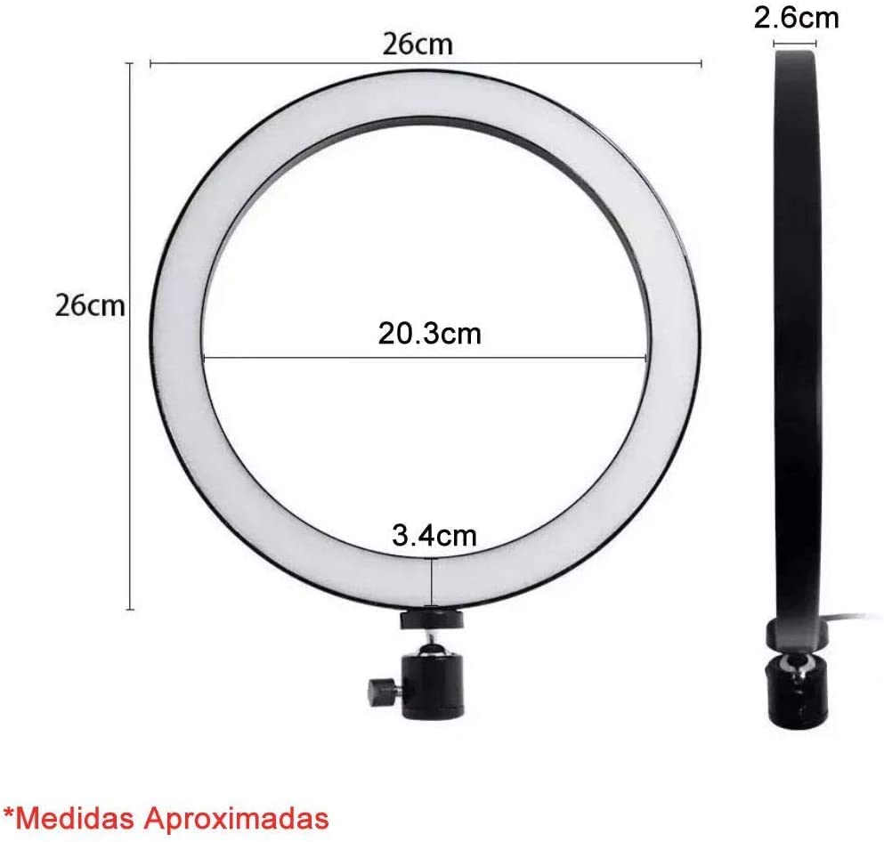 Iluminação Led Ring Light 12 Polegadas Com Tripé 2 metros