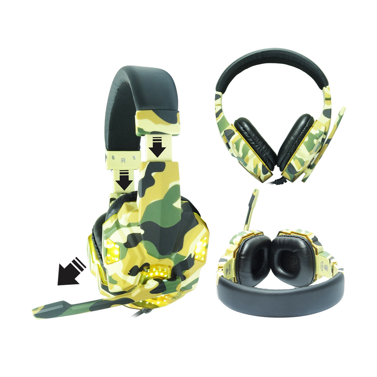 Fone de Ouvido Headset Gamer com Led (USB + P2) BM218 - B-Max