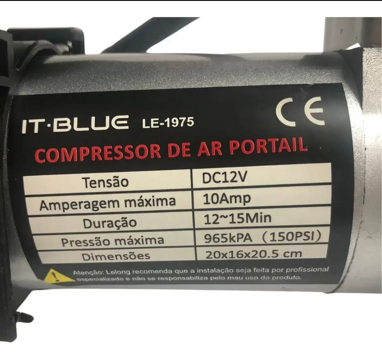 Mini Compressor De Ar Veicular Profissional Portátil 12v 150 PSI