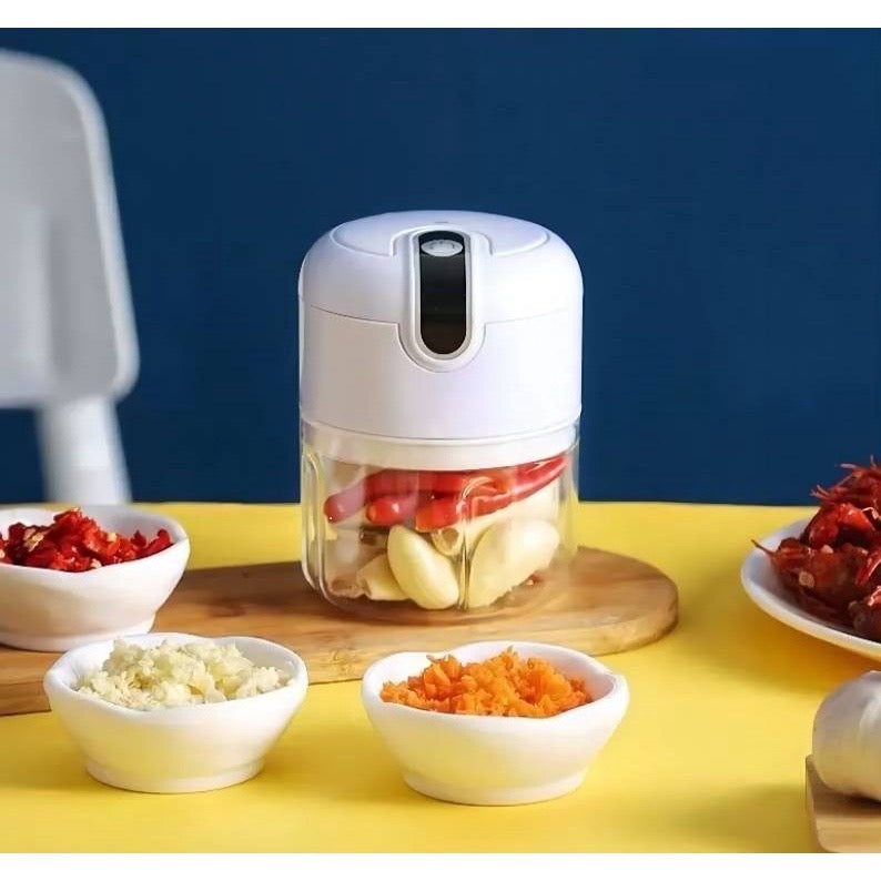 Mini Processador Alimentos Eletrico 250 Ml 3 Laminas Sem Fio