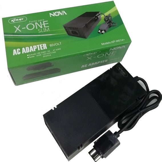 Fonte Carregador Xbox One Bivolt 165w Potência Cabo 1.8M 12V 2 Pinos Knup Kp-w014