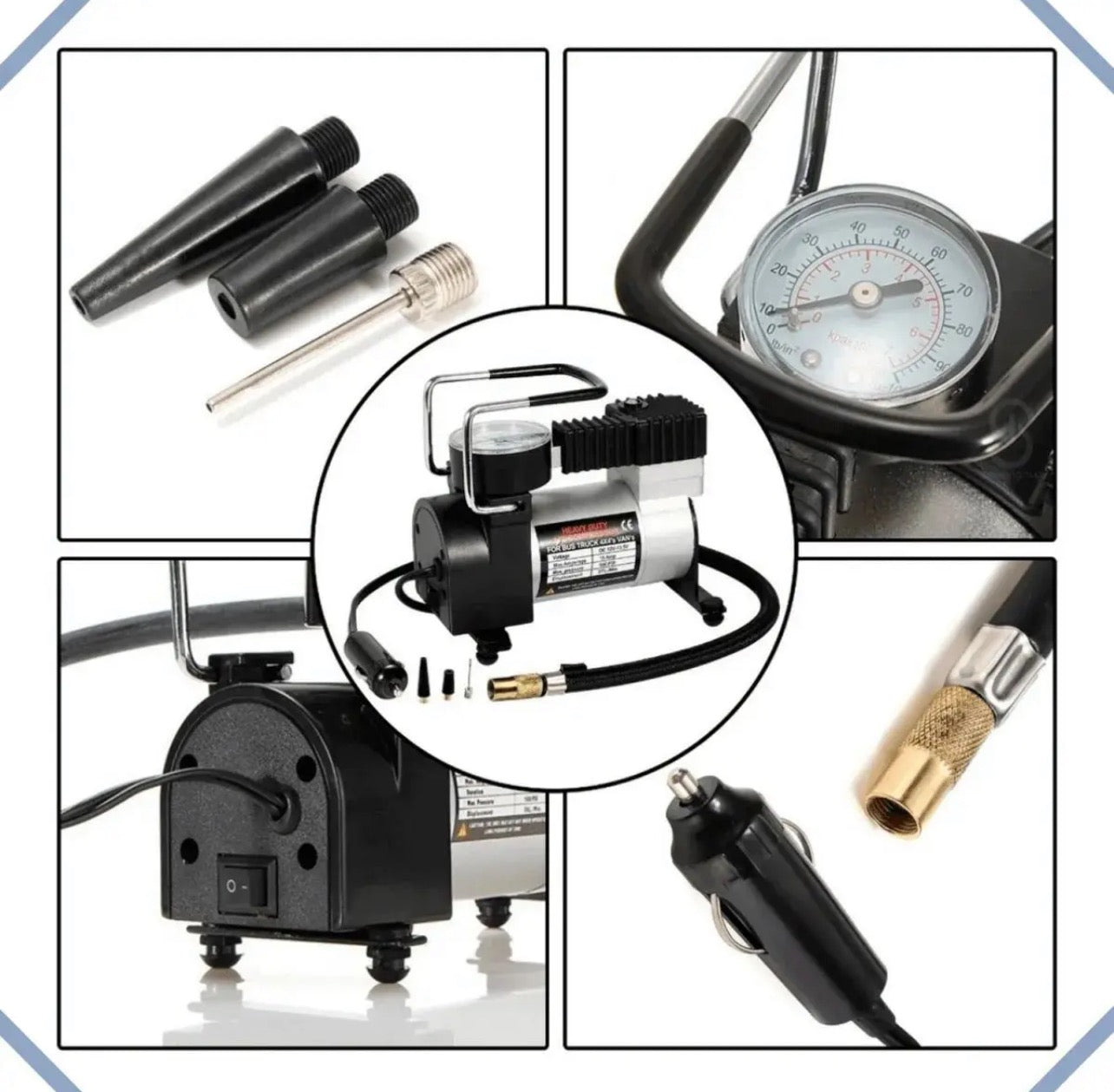 Mini Compressor De Ar Veicular Profissional Portátil 12v 150 PSI