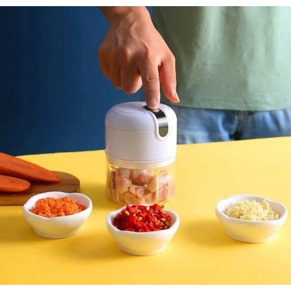 Mini Processador Alimentos Eletrico 250 Ml 3 Laminas Sem Fio