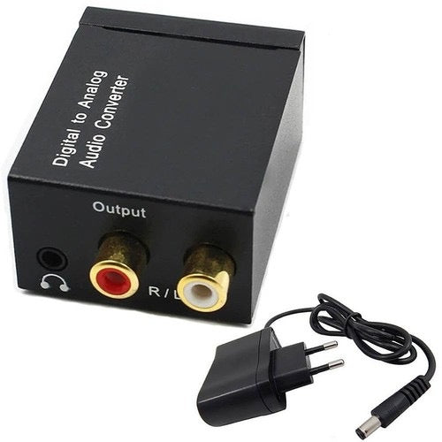 Conversor de Áudio Digital para Analógico Ótica e Coaxial para RCA KNUP - KP-3463