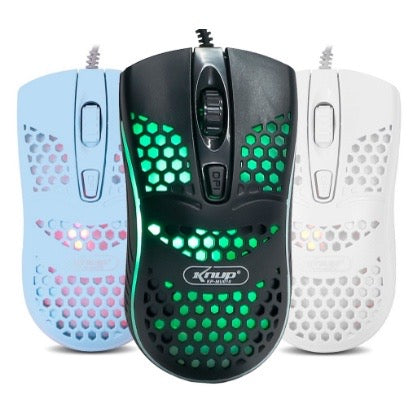 Mouse Gamer Colmeia Ultra Leve Optico Com Fio 1000 Dpi Kp-mu010 Knup 3 Modelos