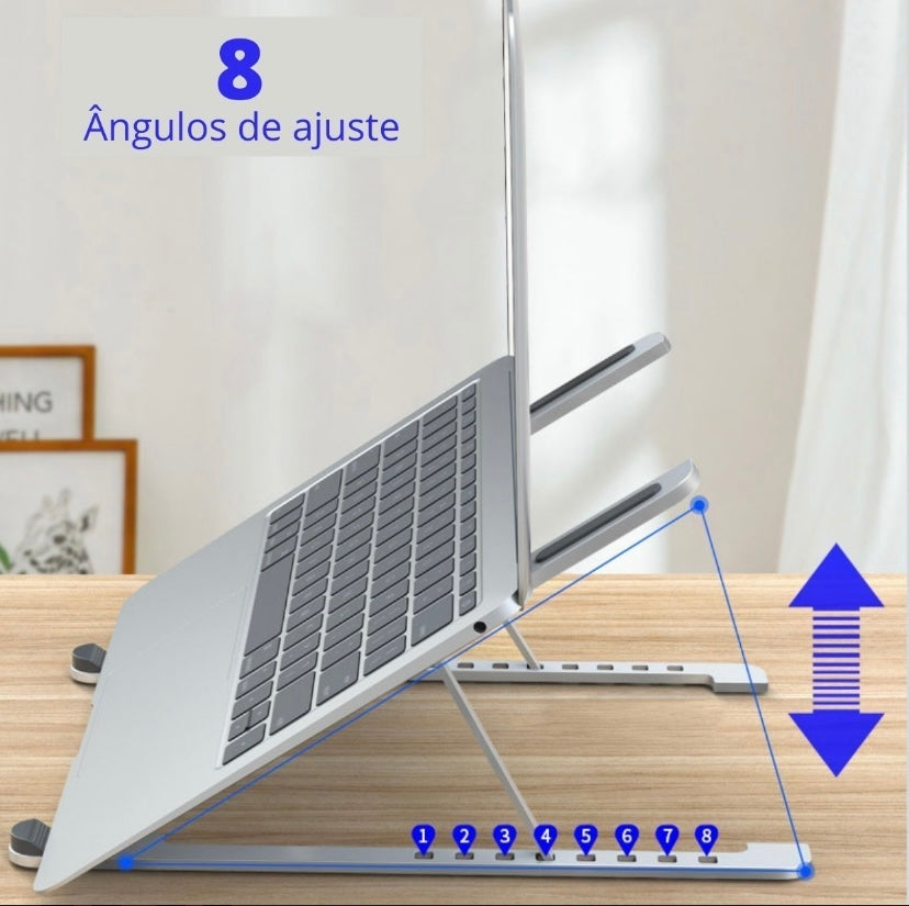 Base Suporte De Notebook Articulado Aluminio Dobrável Ergonomico