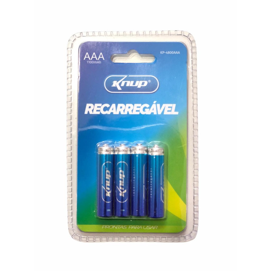 Pilha Recarregável Aaa 1100mah C/4 Kp-4800 Aaa