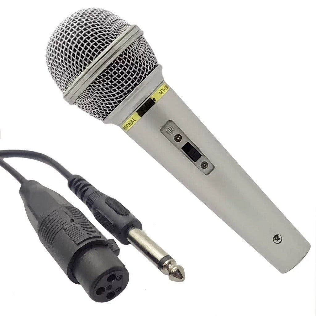Microfone Dinâmico Tomate Com Fio Igreja Karaoke Bar Cabo MT-1018