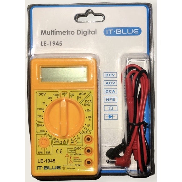 Multímetro digital voltagem, amperagem - BOM 6002