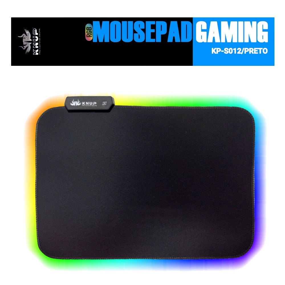 Mouse Pad Gamer Com Led 35x25cm Bordas Iluminadas Dobrável