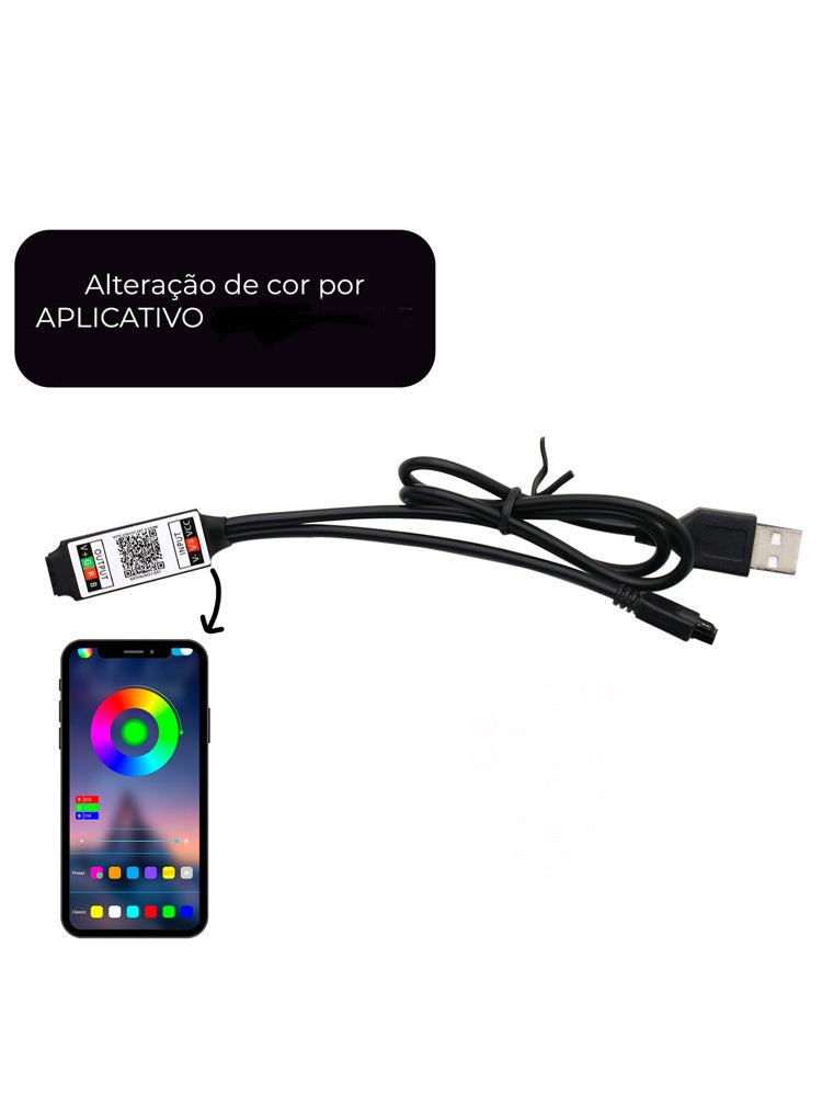 Fita Led bluetooth 5050 Rgb Usb 5m