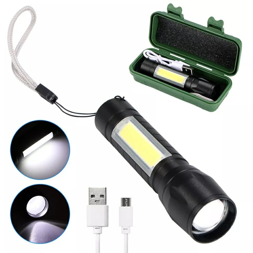 Mini Lanterna Tática Led Recarregável Usb