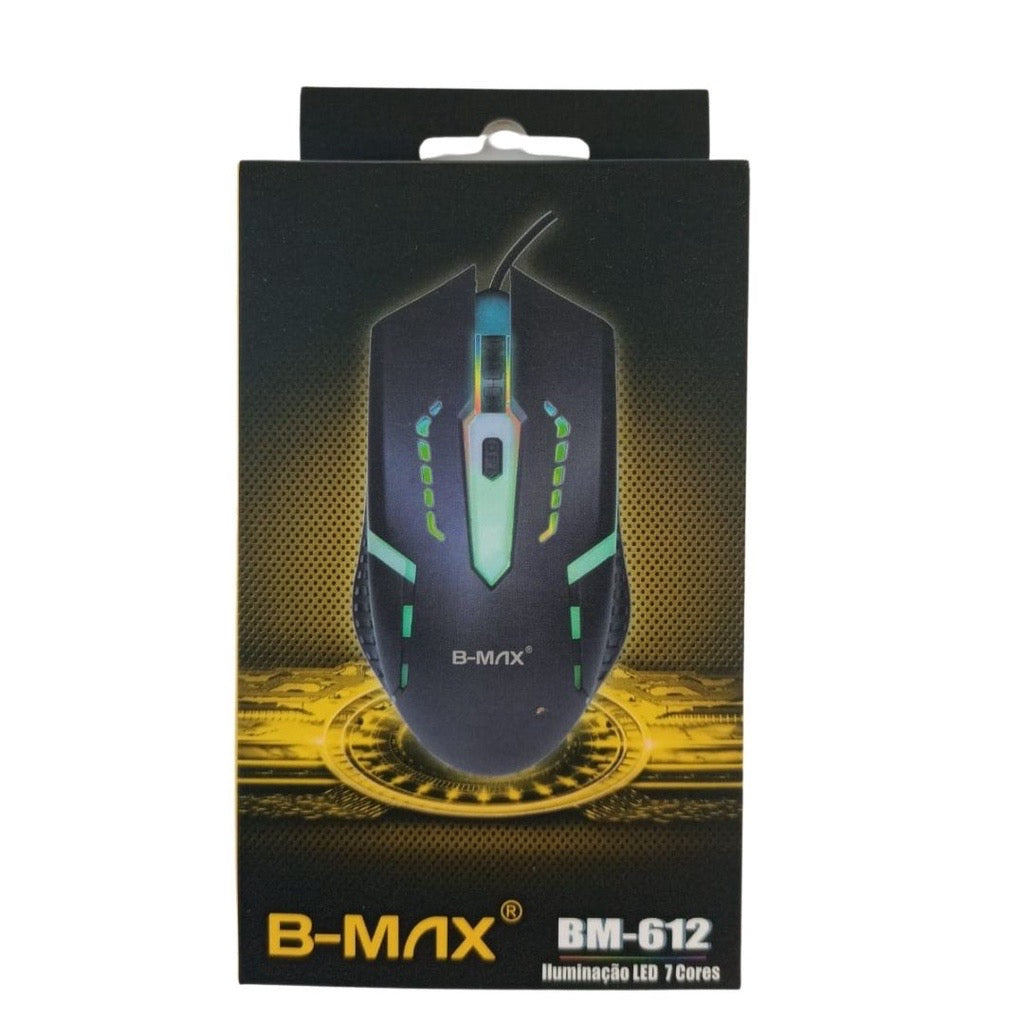 Mouse Gamer Usb Led RGB 3200 Dpi B-Max 612 Ótico