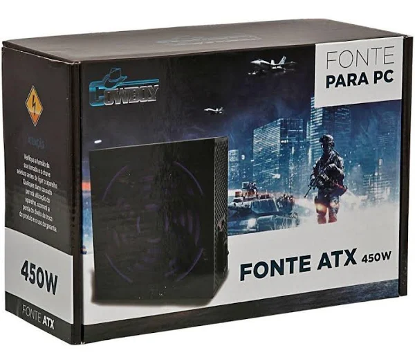 Fonte de alimentação ATX para PC 450W Knup Cowboy KP533 110V/230V
